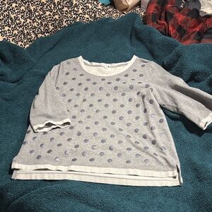 GAP Gray Polka Dot Sweater